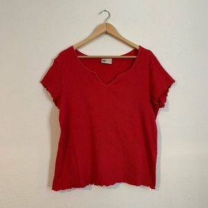 Red Tee Shirt Faded Glory